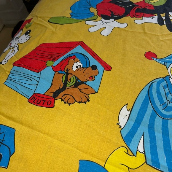Disney Character Vintage Curtain Wamsutta Bed Sheet Fabric | Bedtime Character - Picture 5 of 6